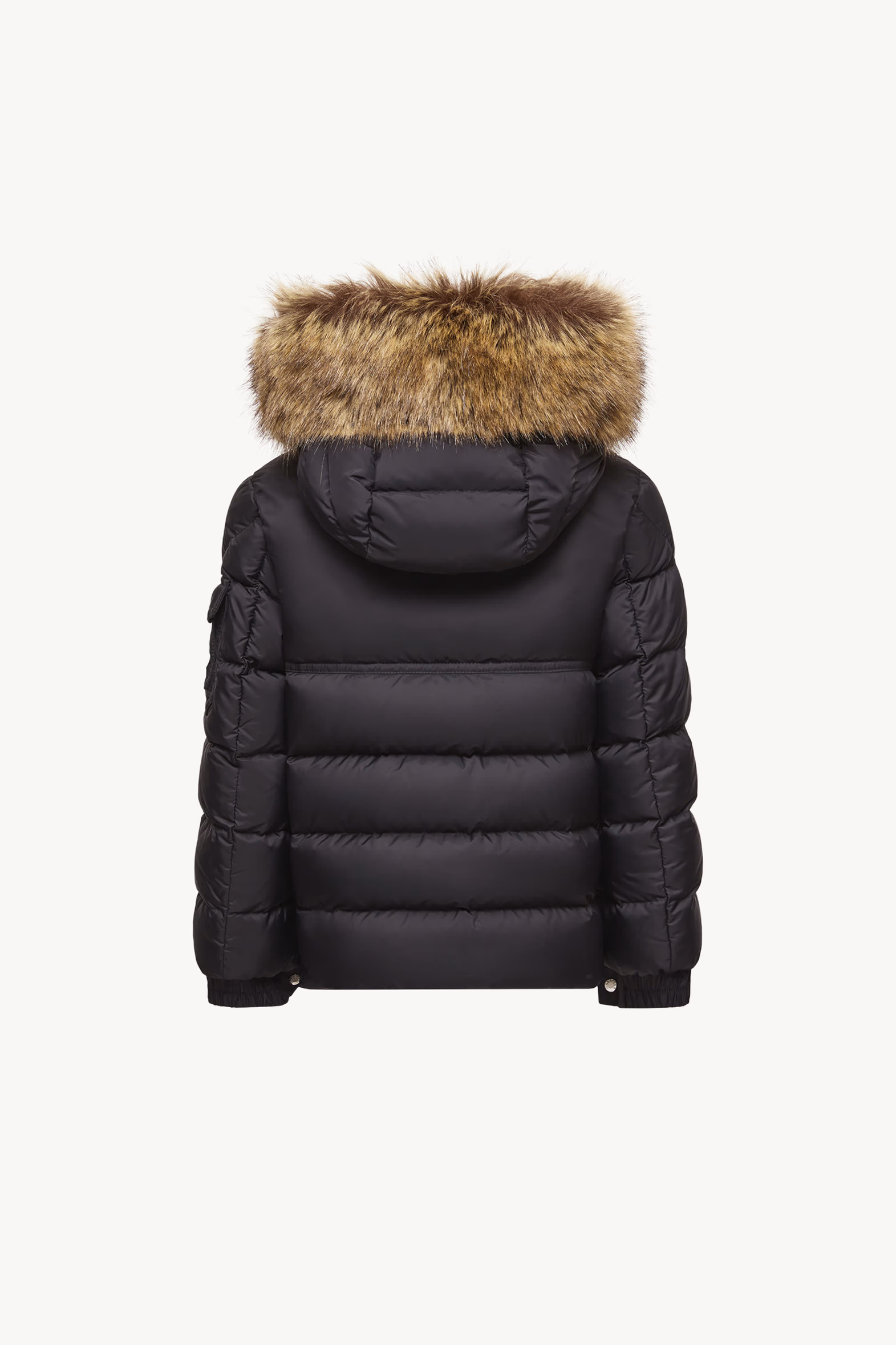New Byronf Hooded Faux Fur-Trimmed Down Jacket Boy Black Moncler 3